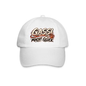 Hundeliebe Gassizeit Geschenk für Hundehalter - Baseballkappe - Weiß/Weiß - Vorne