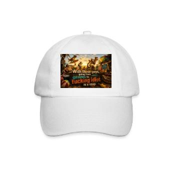 Genie zu Idiot: Beach Line - Baseballkappe - Weiß/Weiß - Vorne