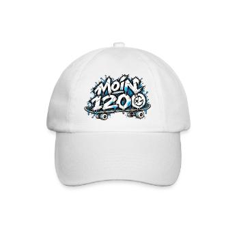 Moin Graffiti Skateboard Splash - Baseballkappe - Weiß/Weiß - Vorne
