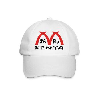 Kenia Afrika Mombasa Elfenbein - Baseballkappe - Weiß/Weiß - Vorne