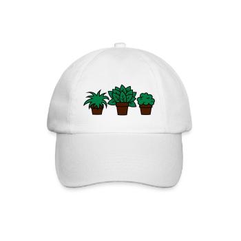 Pflanzen plants plante Geschenkidee gift idea - Baseballkappe - Weiß/Weiß - Vorne
