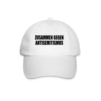 zusammen gegen antisemitismus - Baseballkappe - Weiß/Weiß - Vorne
