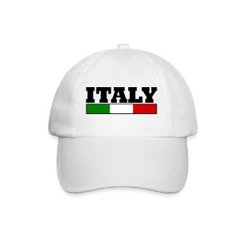Italien flagge - Baseballkappe - Weiß/Weiß - Vorne