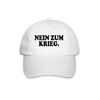 Nein zum krieg - Baseballkappe - Weiß/Weiß - Vorne