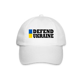 Defend ukraine - Baseballkappe - Weiß/Weiß - Vorne