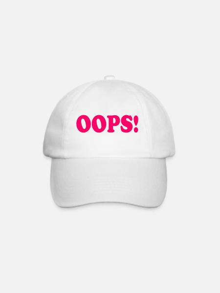 Oops - Baseballkappe - Weiß/Weiß