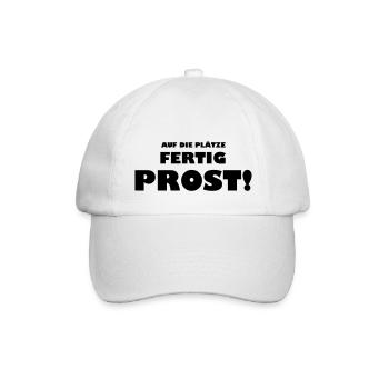 Prost auf den Sport - Baseballkappe - Weiß/Weiß - Vorne