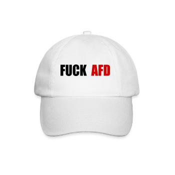Fuck afd - Baseballkappe - Weiß/Weiß - Vorne
