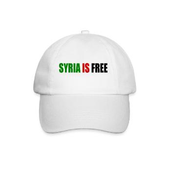 syrien - syria is free - Baseballkappe - Weiß/Weiß - Vorne