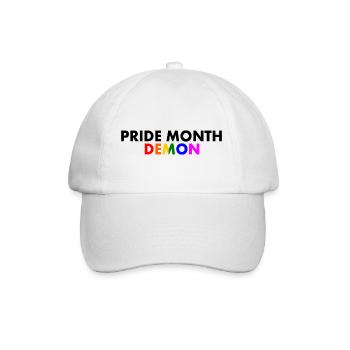pride month demon - Baseballkappe - Weiß/Weiß - Vorne