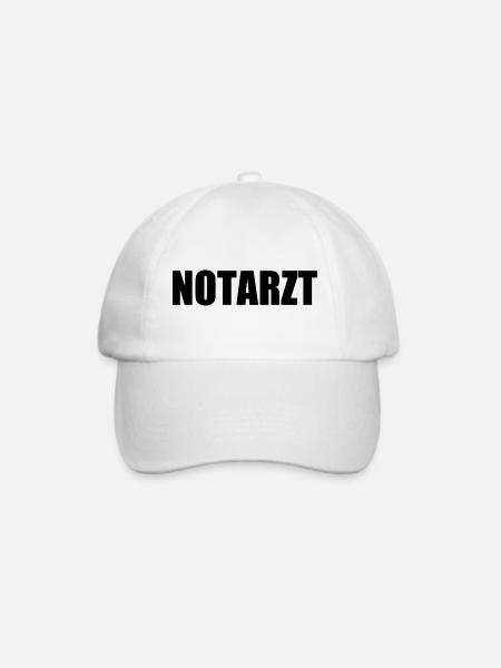 Notarzt - Baseballkappe - Weiß/Weiß