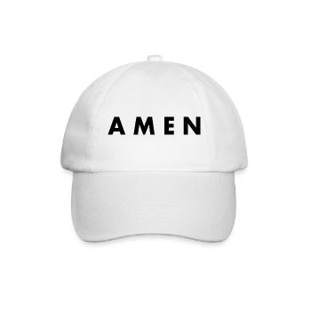 Amen - Baseballkappe - Weiß/Weiß - Vorne