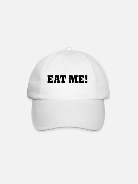 Eat me - Baseballkappe - Weiß/Weiß