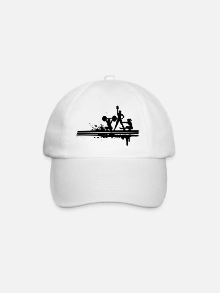 Sport, Fitnes, Silhouette - Baseballkappe - Weiß/Weiß