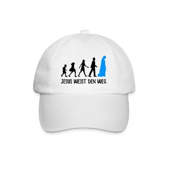 Jesus Weist Den Weg - Baseballkappe - Weiß/Weiß - Vorne