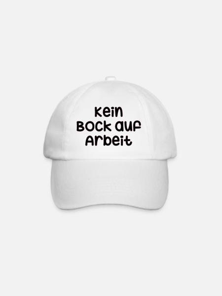Kein Bock auf Arbeit - Baseballkappe - Weiß/Weiß
