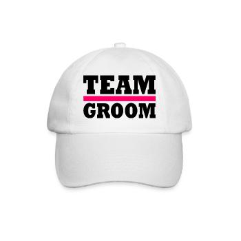 Team groom - Baseballkappe - Weiß/Weiß - Vorne