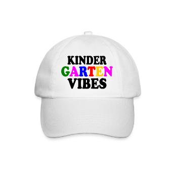 kindergarten vibes - Baseballkappe - Weiß/Weiß - Vorne