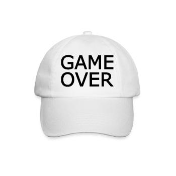 Game over - Baseballkappe - Weiß/Weiß - Vorne