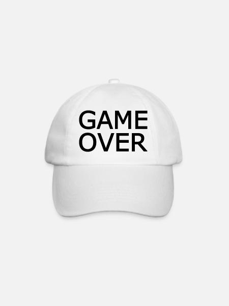 Game over - Baseballkappe - Weiß/Weiß