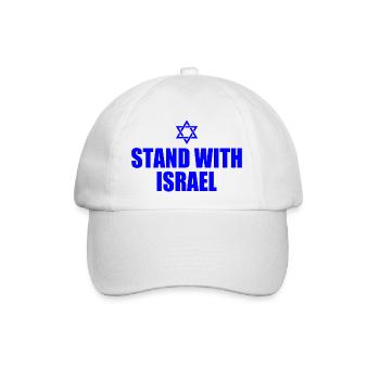 We stand with israel - Baseballkappe - Weiß/Weiß - Vorne