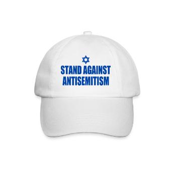 stand against antisemitism - Baseballkappe - Weiß/Weiß - Vorne