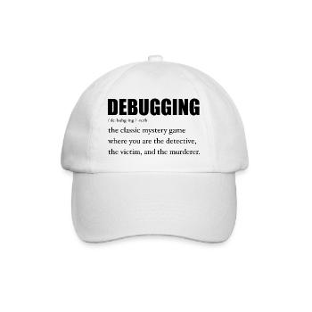 Programmierer Debugging Definition Lustig IT-Entwickler - Baseballkappe - Weiß/Weiß - Vorne
