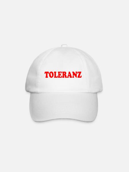 Toleranz - Baseballkappe - Weiß/Weiß