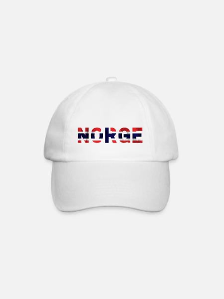norwegen norge norwegischer norsk - Baseballkappe - Weiß/Weiß