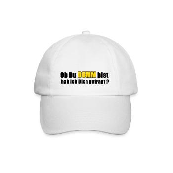 Dumm - Baseballkappe - Weiß/Weiß - Vorne