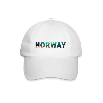 norwegen norwegen norge norsk - Baseballkappe - Weiß/Weiß - Vorne