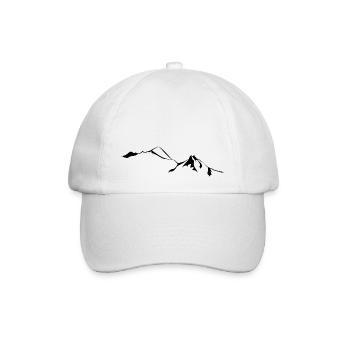 Berg der Alpen leewarddesign - Baseballkappe - Weiß/Weiß - Vorne