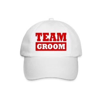 Team groom - Baseballkappe - Weiß/Weiß - Vorne