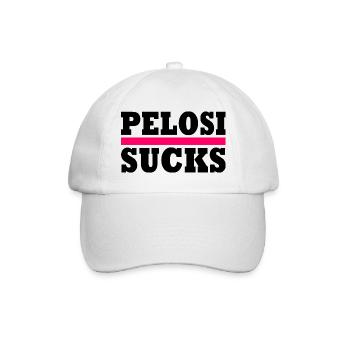 Nancy pelosi sucks - Baseballkappe - Weiß/Weiß - Vorne