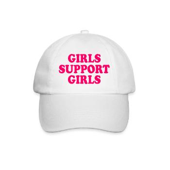 girls support girls - Baseballkappe - Weiß/Weiß - Vorne