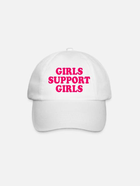 girls support girls - Baseballkappe - Weiß/Weiß