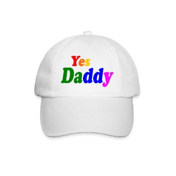 Yes daddy - Baseballkappe - Weiß/Weiß - Vorne