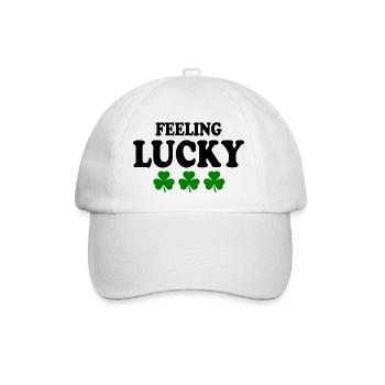 feeling lucky - Baseballkappe - Weiß/Weiß - Vorne