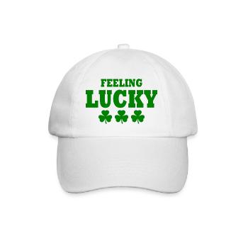 feeling lucky - Baseballkappe - Weiß/Weiß - Vorne