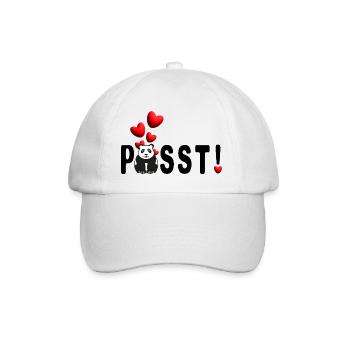 Panda Liebe Passt mit vielen süßen Herzen. - Baseballkappe - Weiß/Weiß - Vorne
