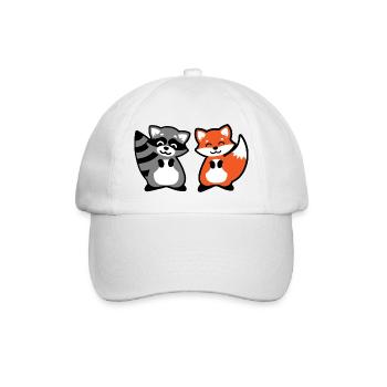 Tierkind Niedliche Tiere Geschenkidee Kinder - Baseballkappe - Weiß/Weiß - Vorne
