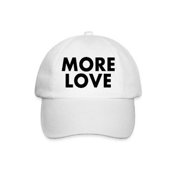 More love - Baseballkappe - Weiß/Weiß - Vorne