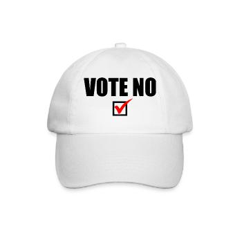 Vote no - Baseballkappe - Weiß/Weiß - Vorne