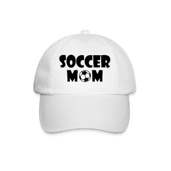 Soccer mom - Baseballkappe - Weiß/Weiß - Vorne