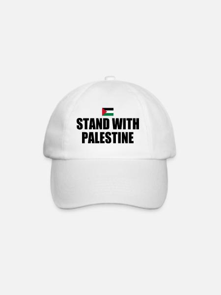 Stand with palestine - Baseballkappe - Weiß/Weiß