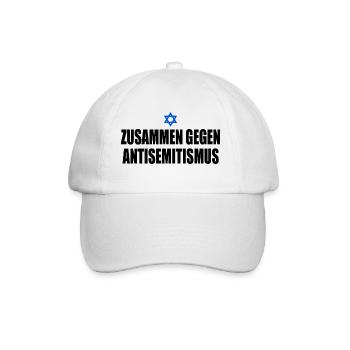 zusammen gegen antisemitismus - Baseballkappe - Weiß/Weiß - Vorne