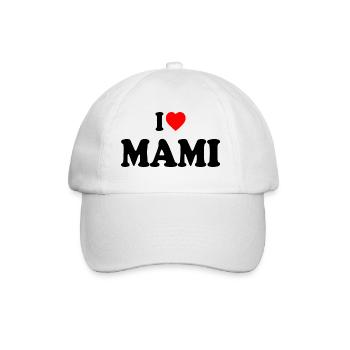 I love mami - Baseballkappe - Weiß/Weiß - Vorne
