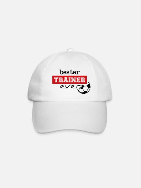 Bester Trainer ever - Baseballkappe - Weiß/Weiß