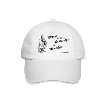 Konfuzius Demut schwarz - Baseballkappe - Weiß/Weiß - Vorne