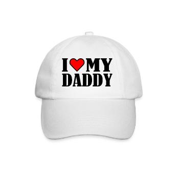 I love my daddy - Baseballkappe - Weiß/Weiß - Vorne